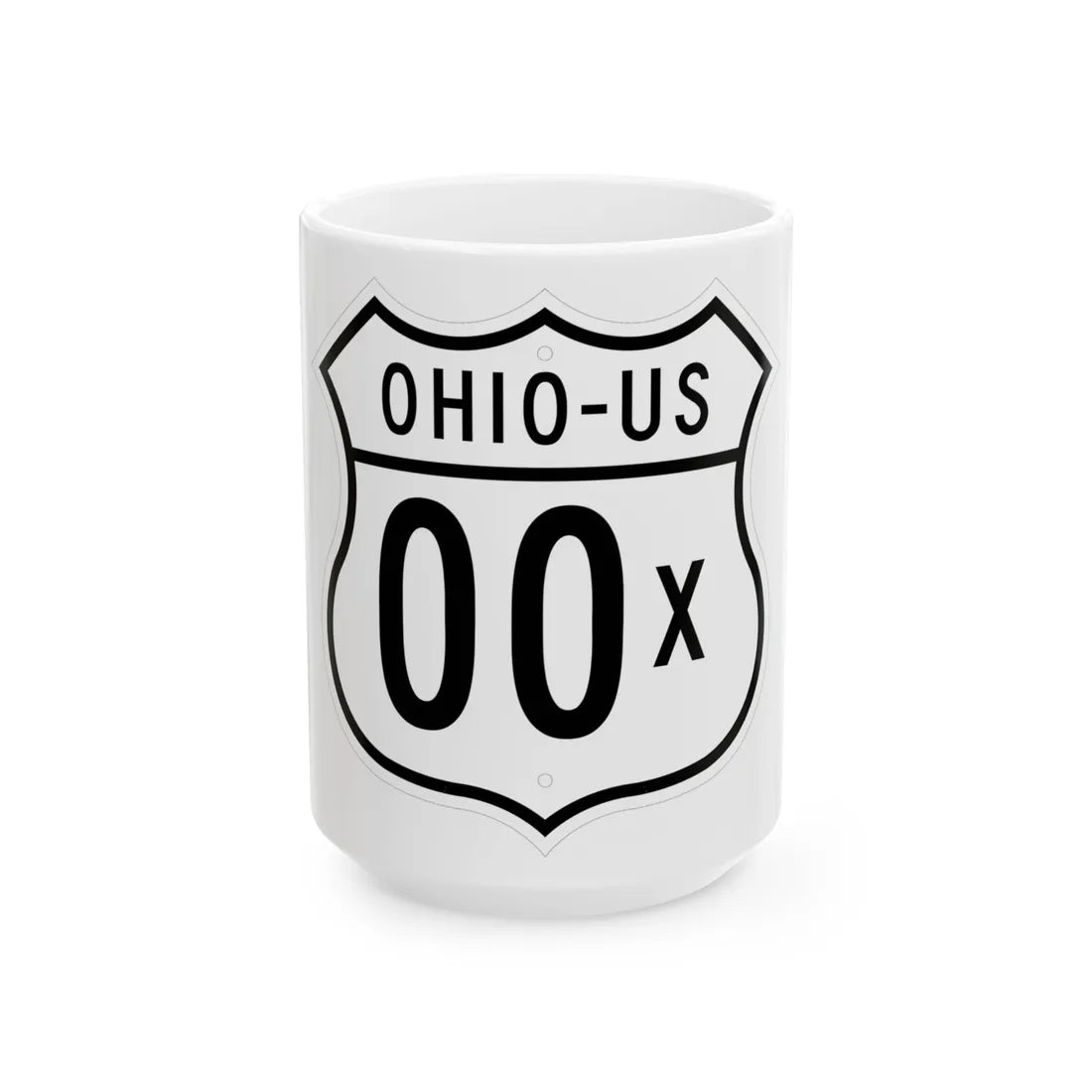 US 00X Ohio 1948 (Ohio) (Road Sign) White Coffee Mug 15oz - Go Mug Yourself