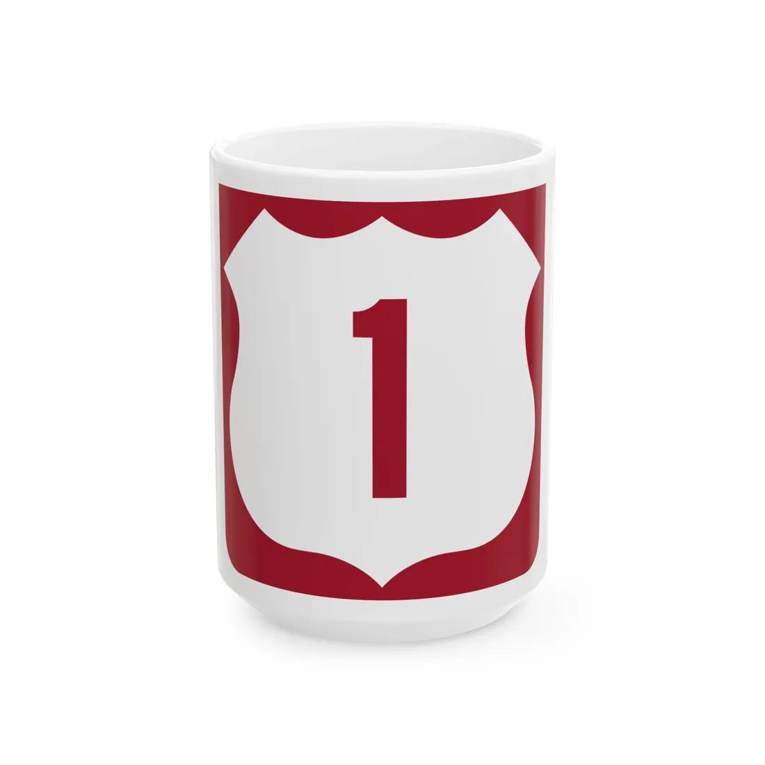 US 1 FL reversed (Florida) (Road Sign) White Coffee Mug 15oz - Go Mug Yourself