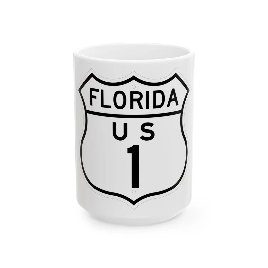 US 1 Florida 1948 (Florida) (Road Sign) White Coffee Mug 15oz - Go Mug Yourself
