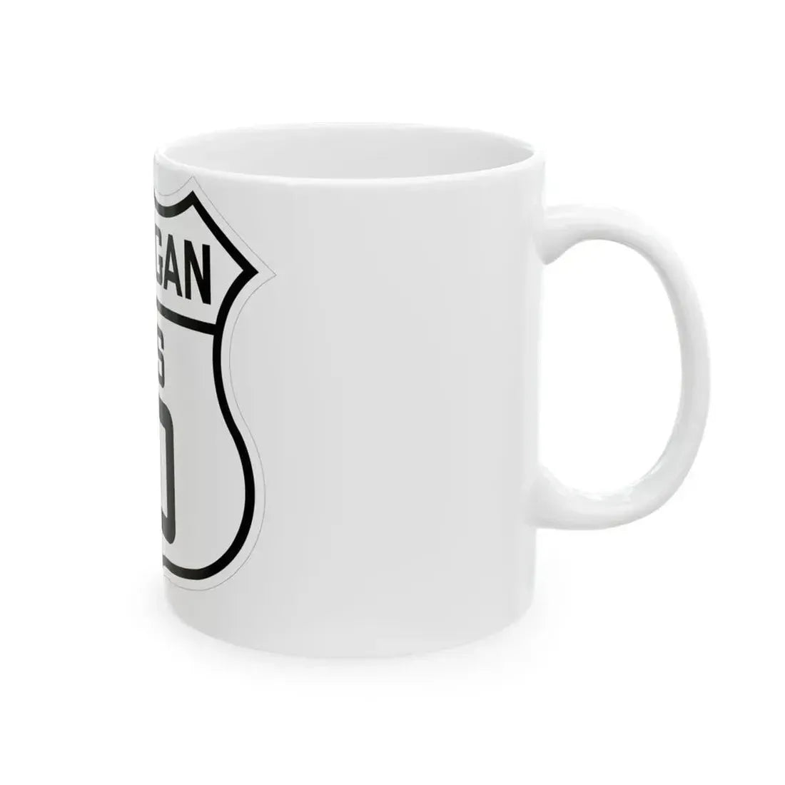 US 10 Michigan 1926 (Michigan) (Road Sign) White Coffee Mug - Go Mug Yourself