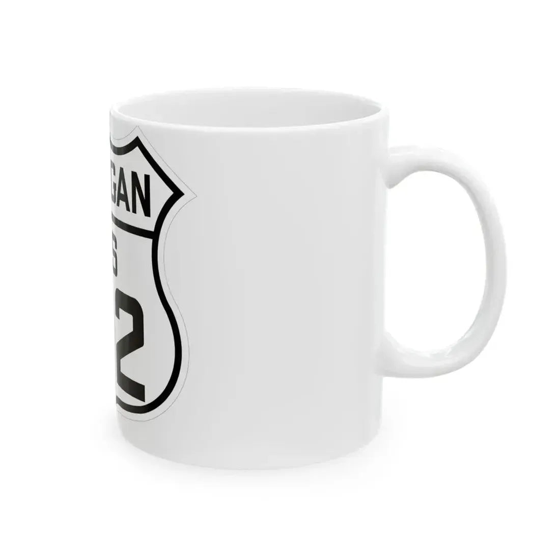 US 102 Michigan 1926 (Michigan) (Road Sign) White Coffee Mug - Go Mug Yourself