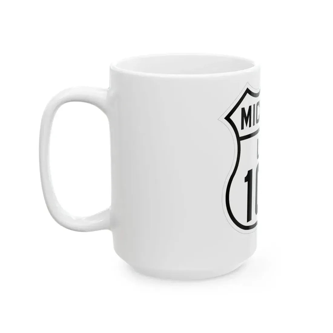 US 102 Michigan 1926 (Michigan) (Road Sign) White Coffee Mug - Go Mug Yourself
