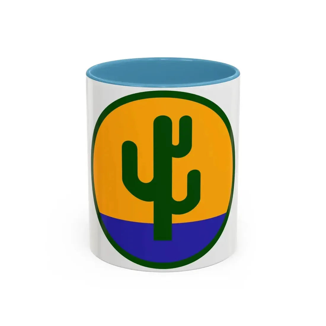 US 103rd Infantry Division (U.S. Army) Accent Coffee Mug 11oz Light Blue - Go Mug Yourself