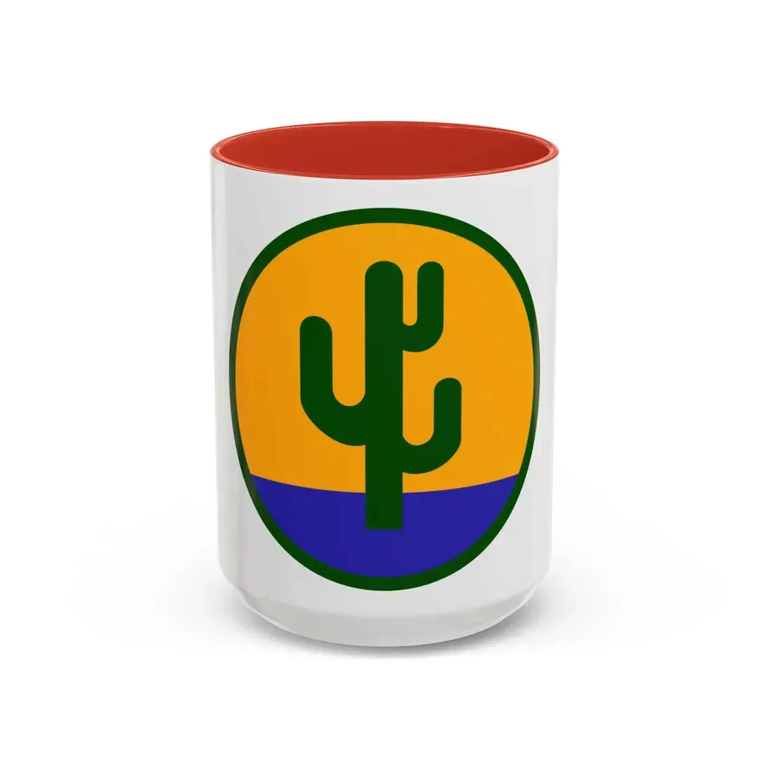 US 103rd Infantry Division (U.S. Army) Accent Coffee Mug 15oz Red - Go Mug Yourself