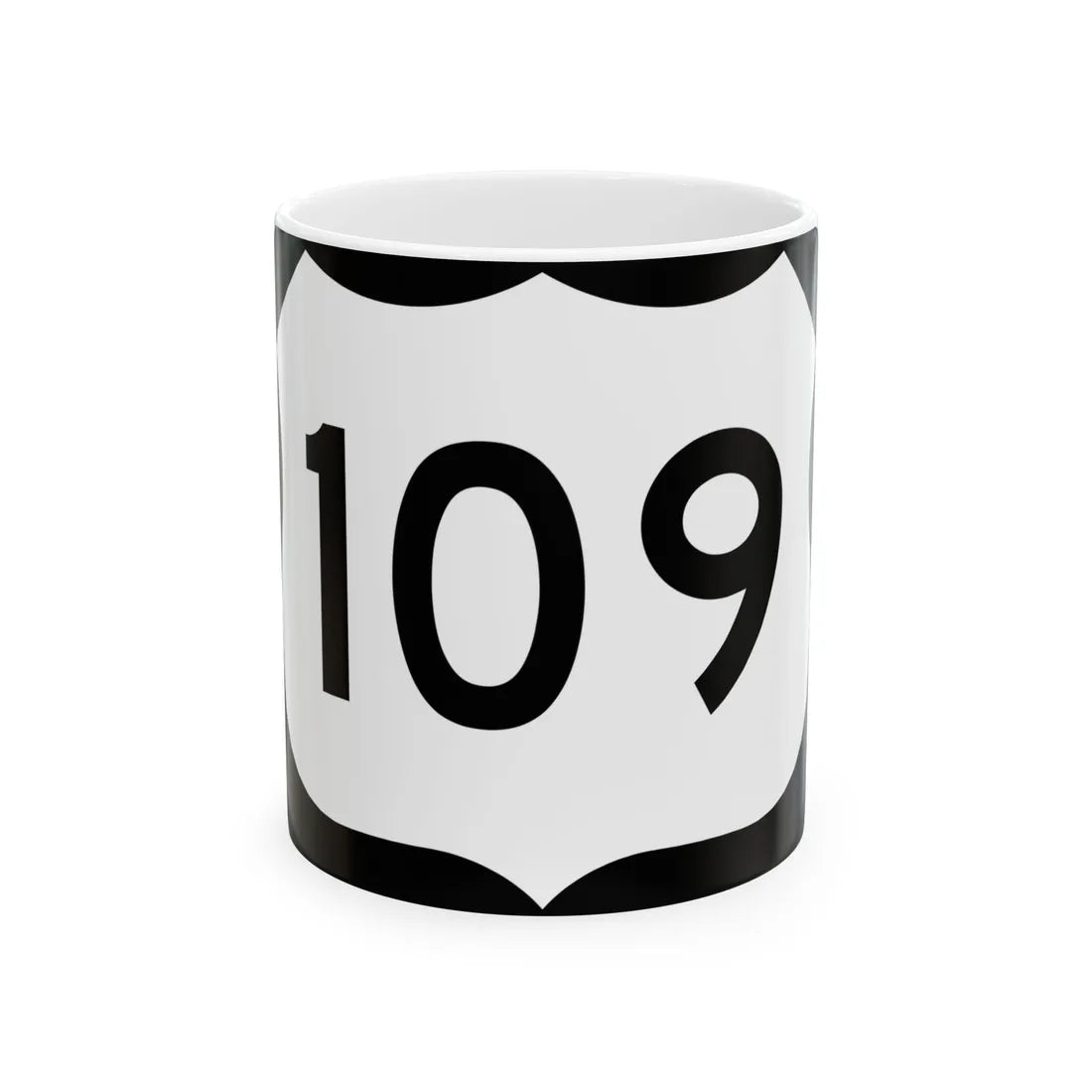 US 109 NY (New York) (Road Sign) White Coffee Mug 11oz - Go Mug Yourself