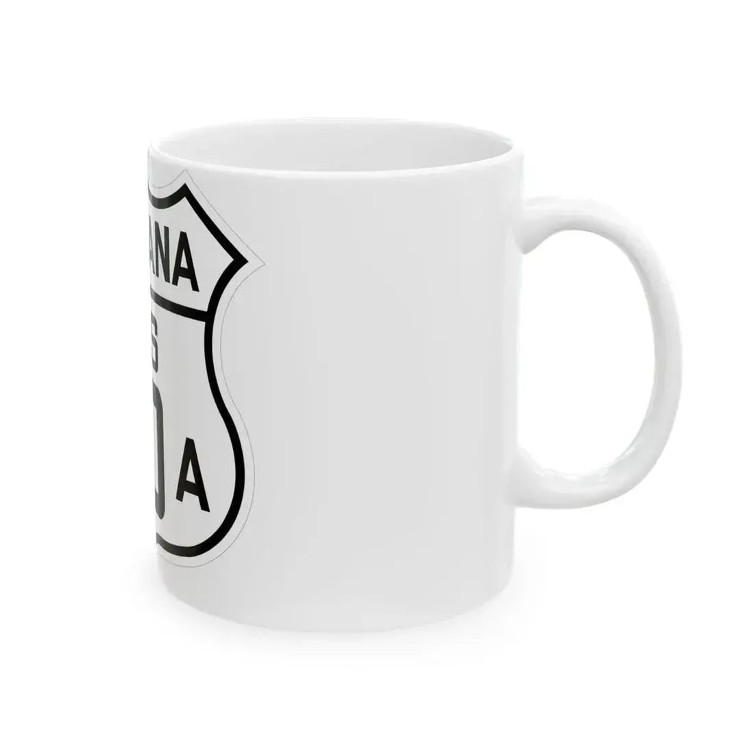 US 10A Montana 1926 (Montana) (Road Sign) White Coffee Mug - Go Mug Yourself