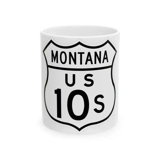 US 10S Montana 1948 (Montana) (Road Sign) White Coffee Mug 11oz - Go Mug Yourself