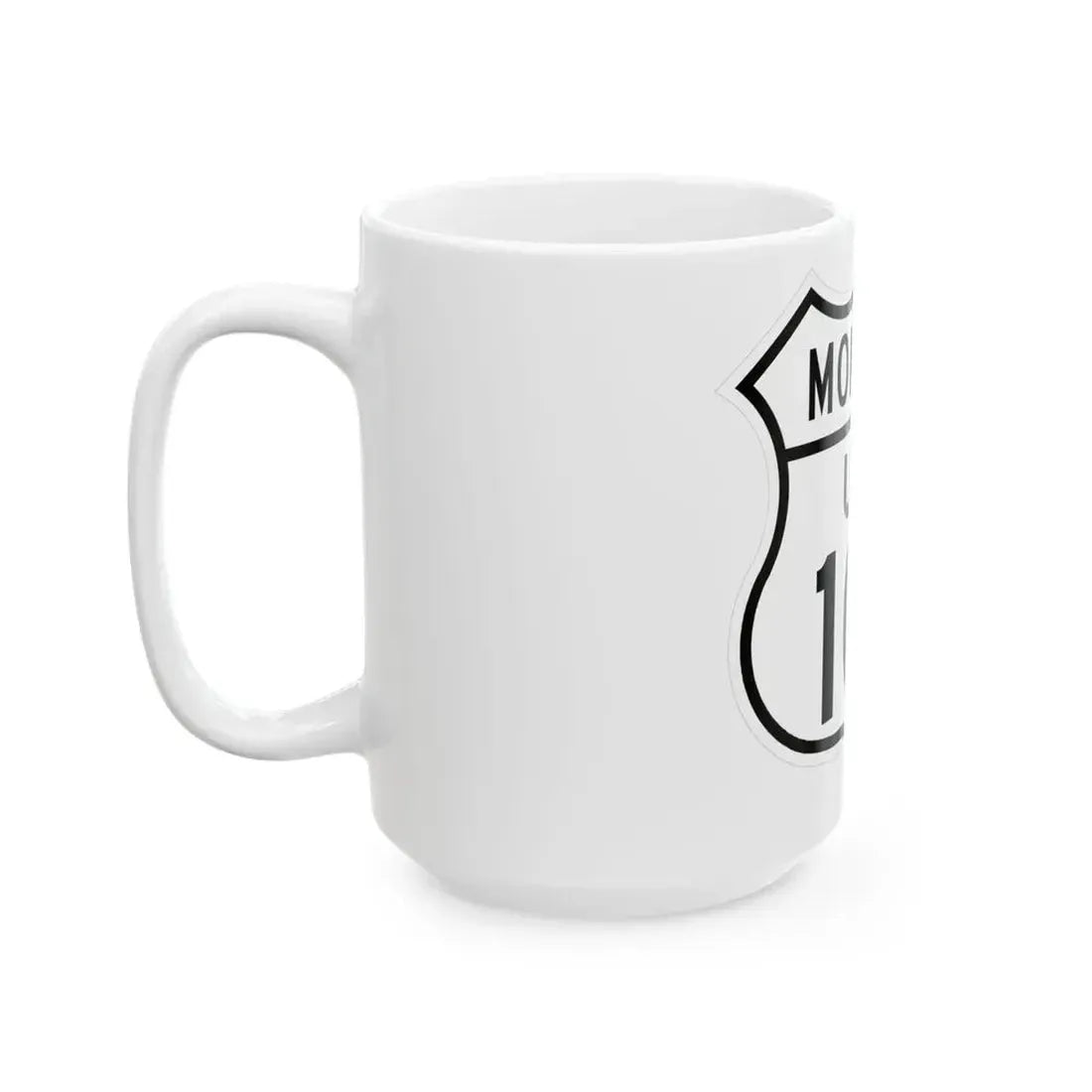 US 10S Montana 1948 (Montana) (Road Sign) White Coffee Mug - Go Mug Yourself