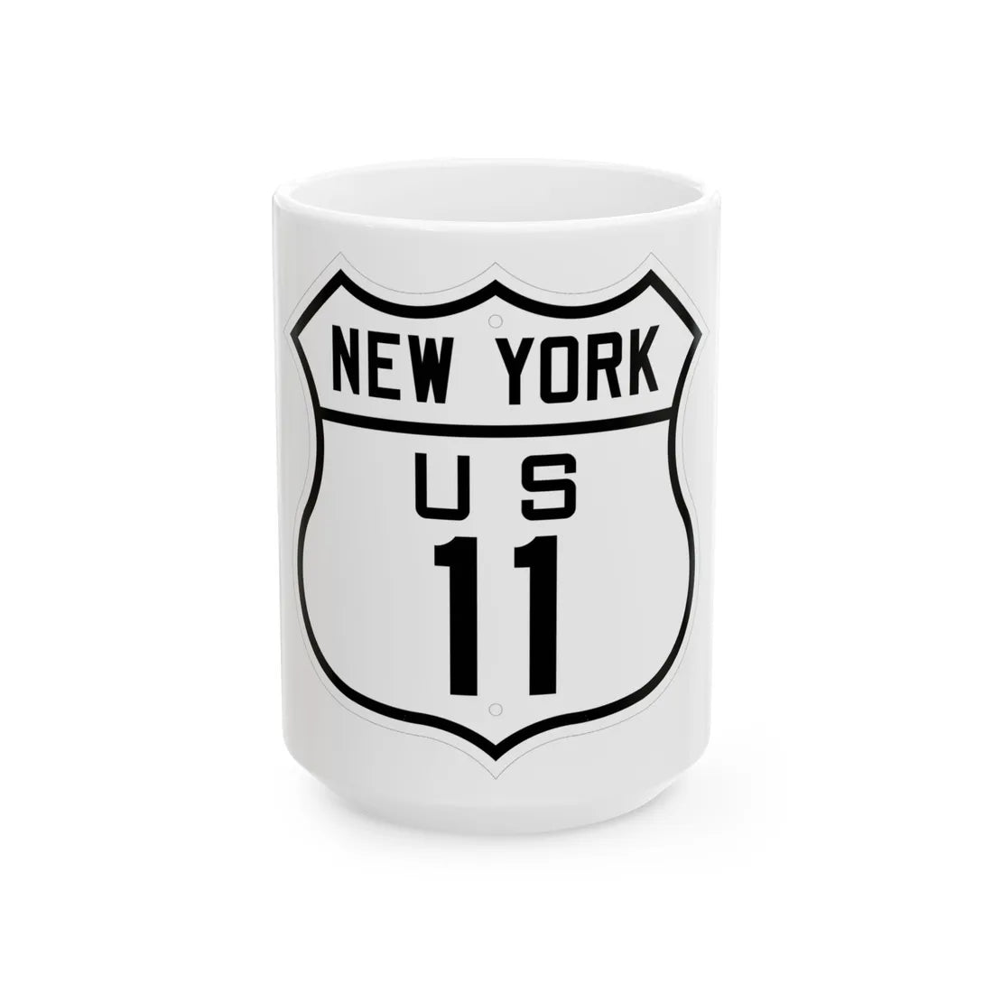 US 11 New York 1926 (New York) (Road Sign) White Coffee Mug 15oz - Go Mug Yourself