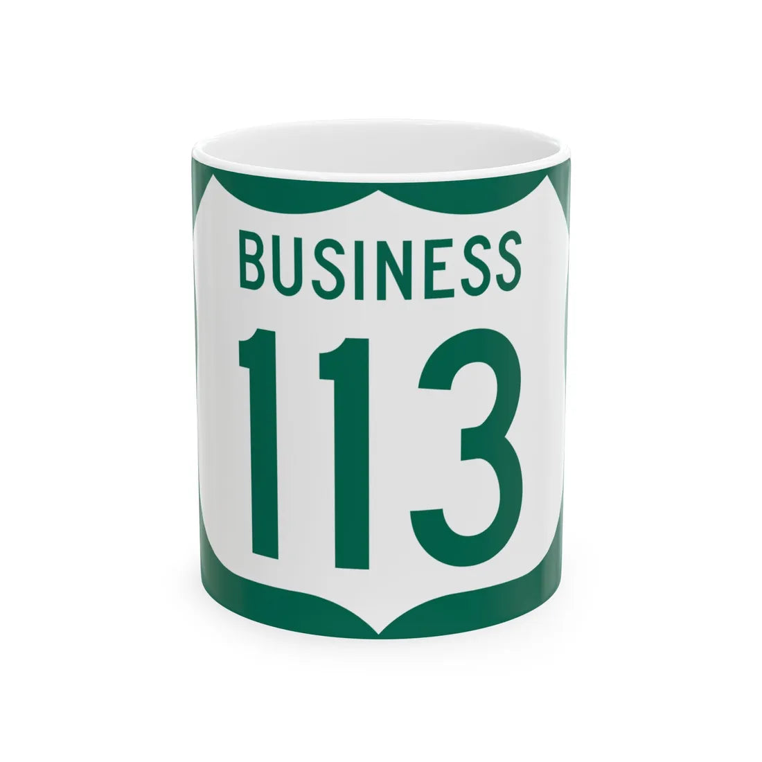 US 113 Business MD (Maryland) (Road Sign) White Coffee Mug 11oz - Go Mug Yourself