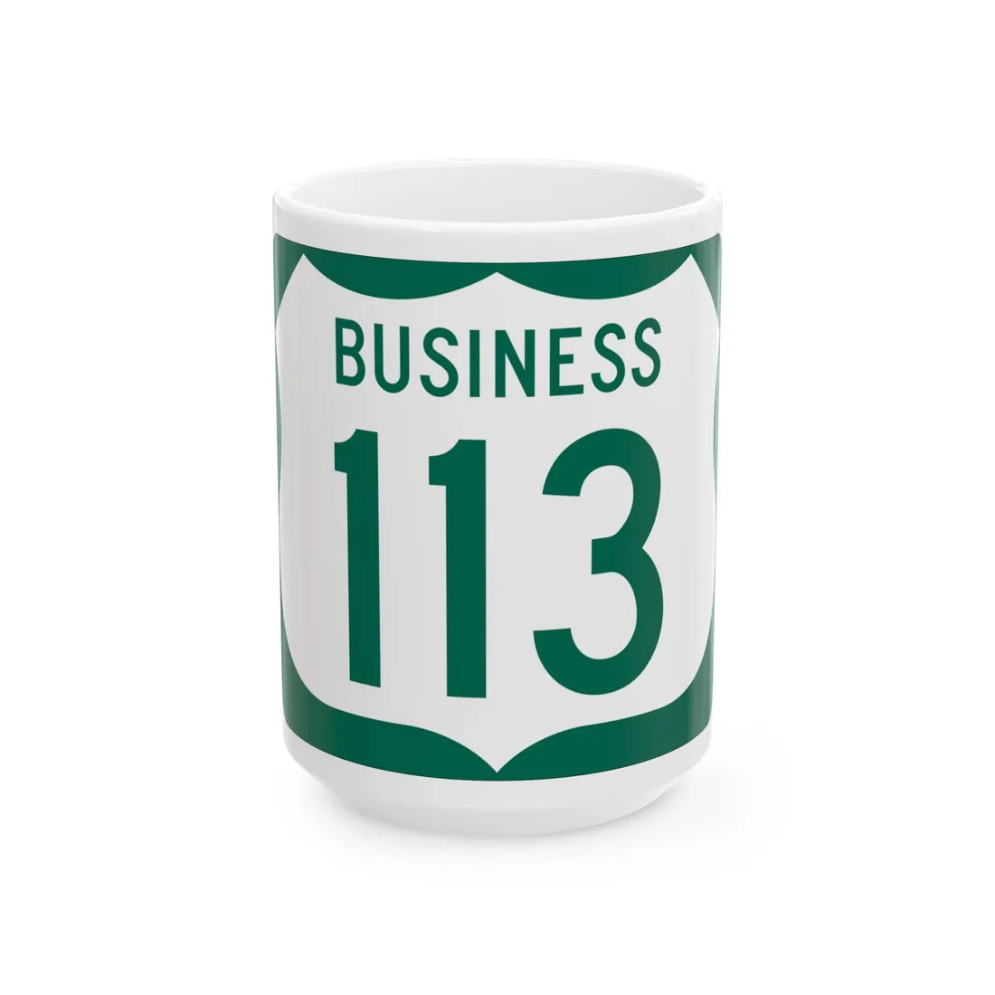 US 113 Business MD (Maryland) (Road Sign) White Coffee Mug 15oz - Go Mug Yourself