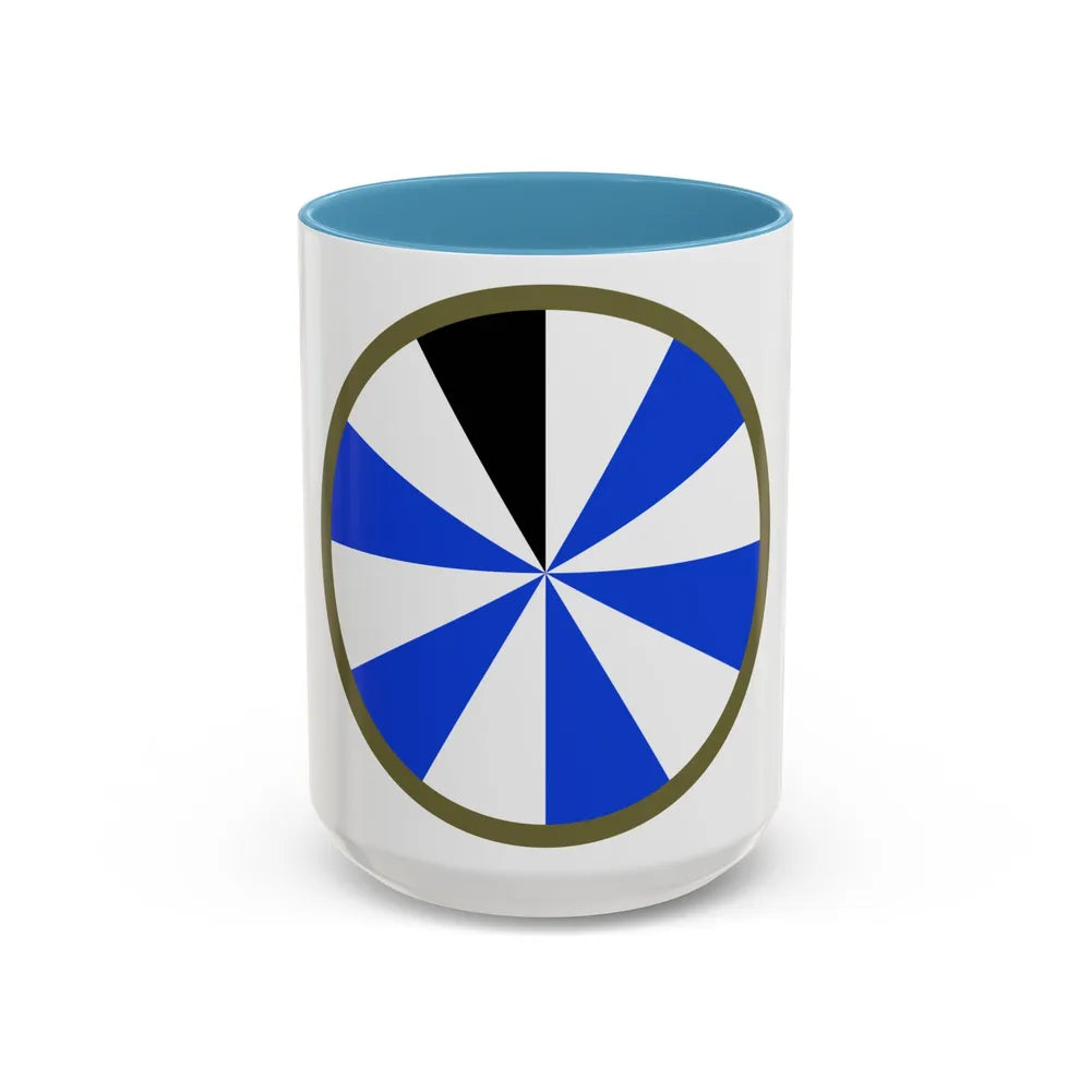 US 11th Infantry Division (U.S. Army) Accent Coffee Mug 15oz Light Blue - Go Mug Yourself