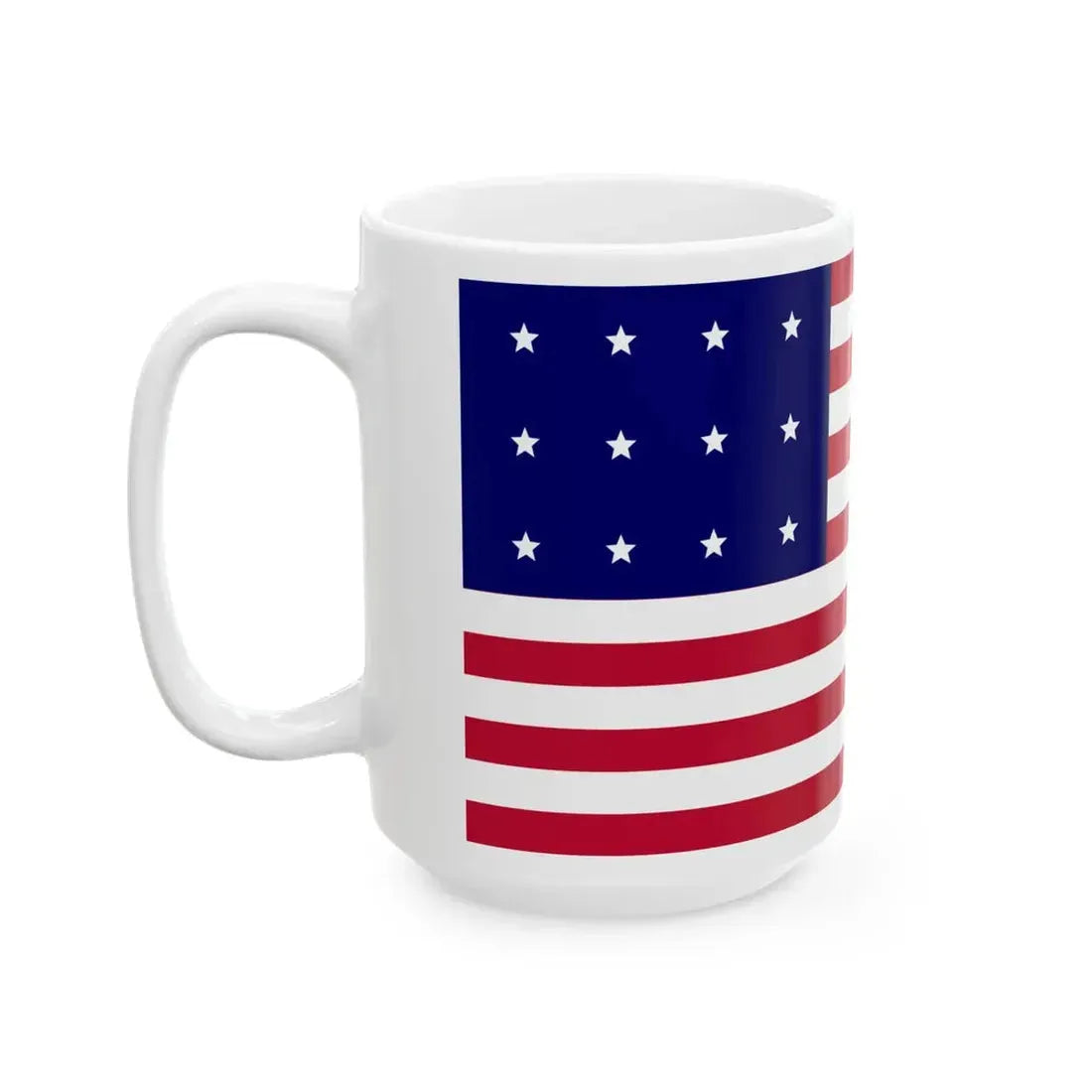US 12 Star Flag (United States) White Coffee Mug - Go Mug Yourself