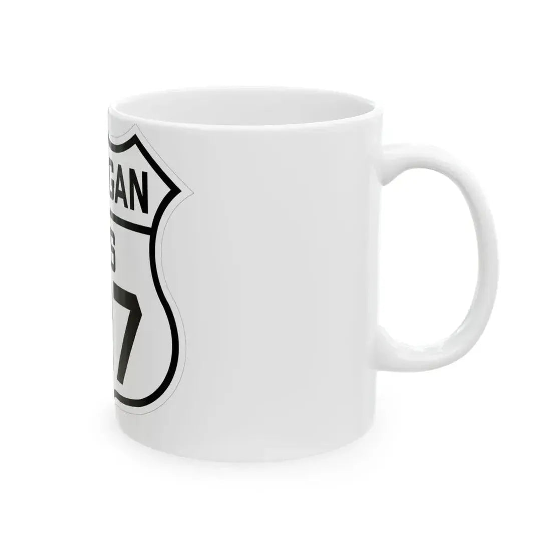 US 127 Michigan 1926 (Michigan) (Road Sign) White Coffee Mug - Go Mug Yourself