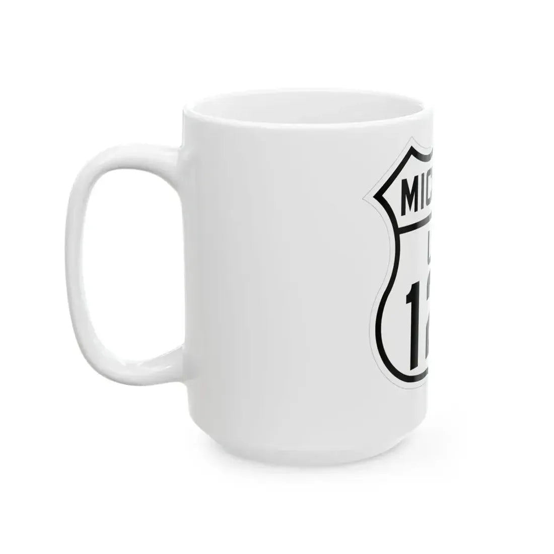US 127 Michigan 1926 (Michigan) (Road Sign) White Coffee Mug - Go Mug Yourself