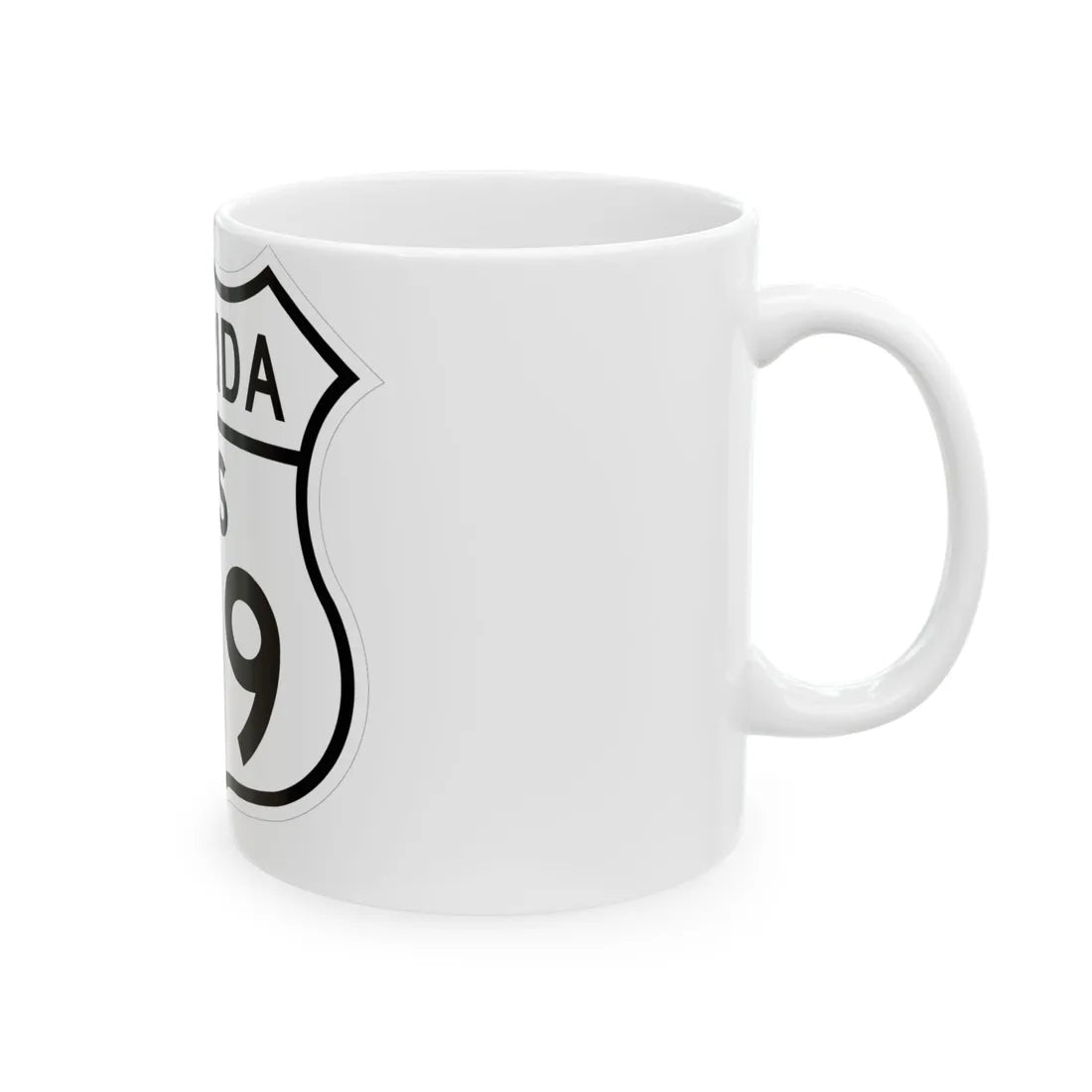 US 129 Florida 1948 (Florida) (Road Sign) White Coffee Mug - Go Mug Yourself