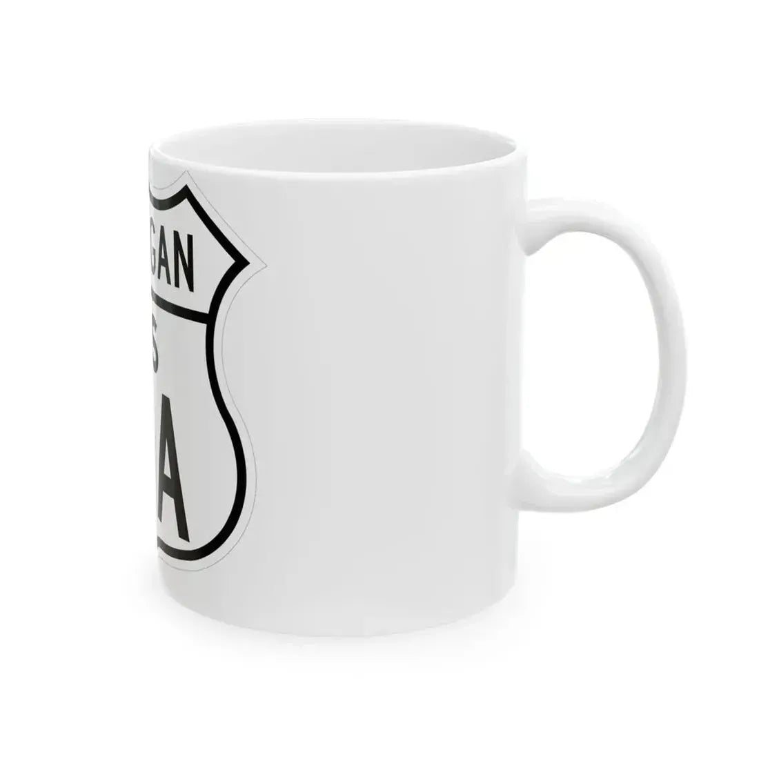 US 12A Michigan 1948 (Michigan) (Road Sign) White Coffee Mug - Go Mug Yourself