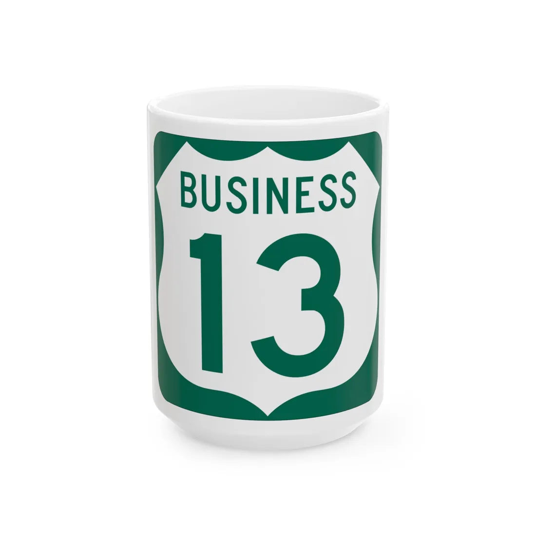US 13 Business MD (Maryland) (Road Sign) White Coffee Mug 15oz - Go Mug Yourself