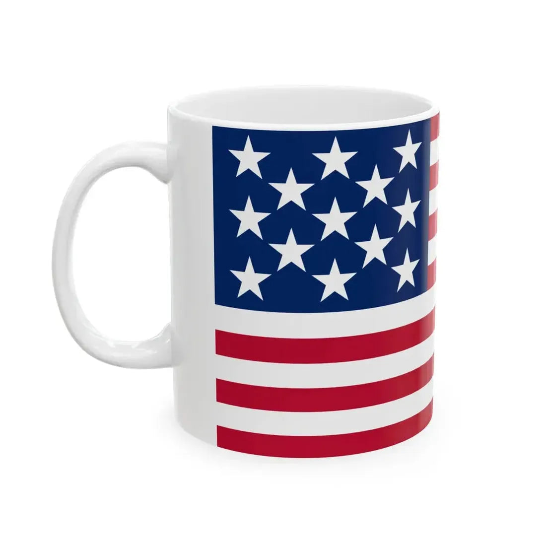 U.S. 13-star boat flag 1912-1916 (United States) White Coffee Mug - Go Mug Yourself