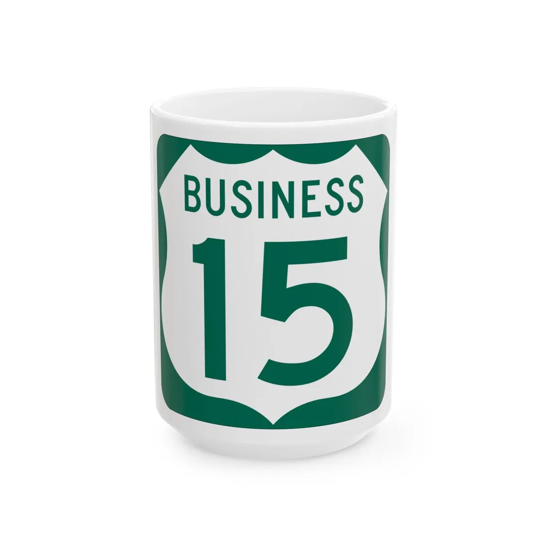 US 15 Business MD (Maryland) (Road Sign) White Coffee Mug 15oz - Go Mug Yourself