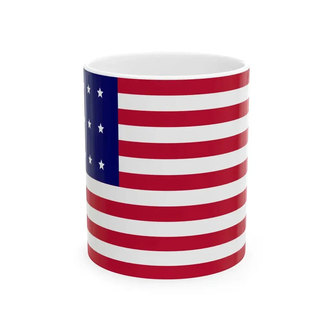 US 15 Star Flag (United States) White Coffee Mug 11oz - Go Mug Yourself