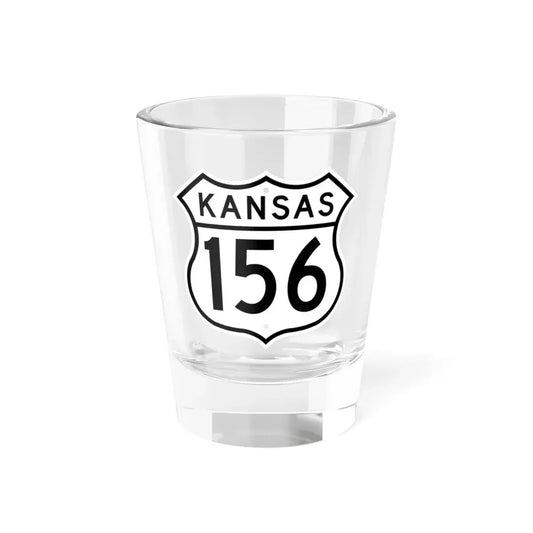 US 156 Kansas 1962 (Kansas) (Road Sign) Shot Glass 1.5oz 1.5oz - Go Mug Yourself