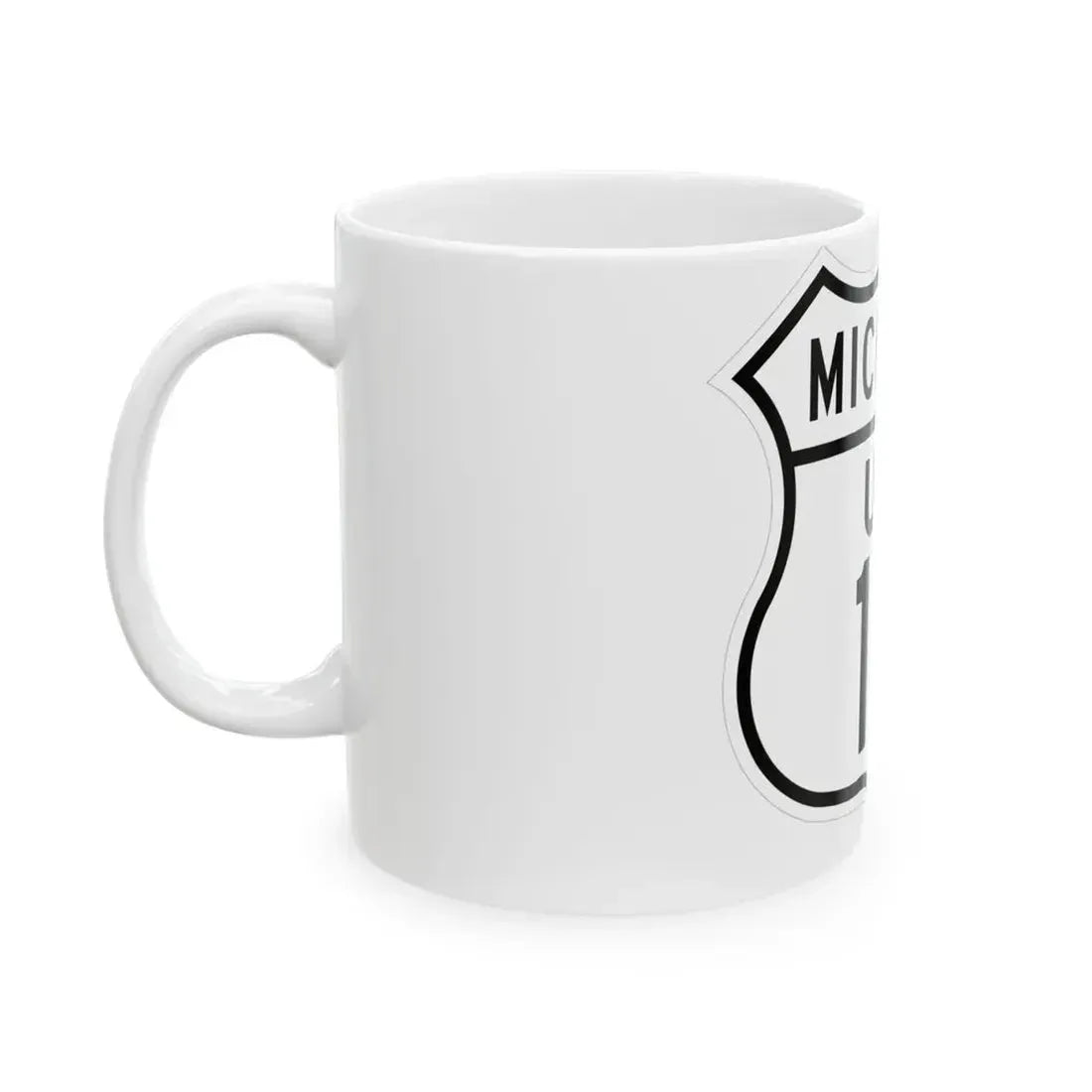 US 16 Michigan 1948 (Michigan) (Road Sign) White Coffee Mug - Go Mug Yourself