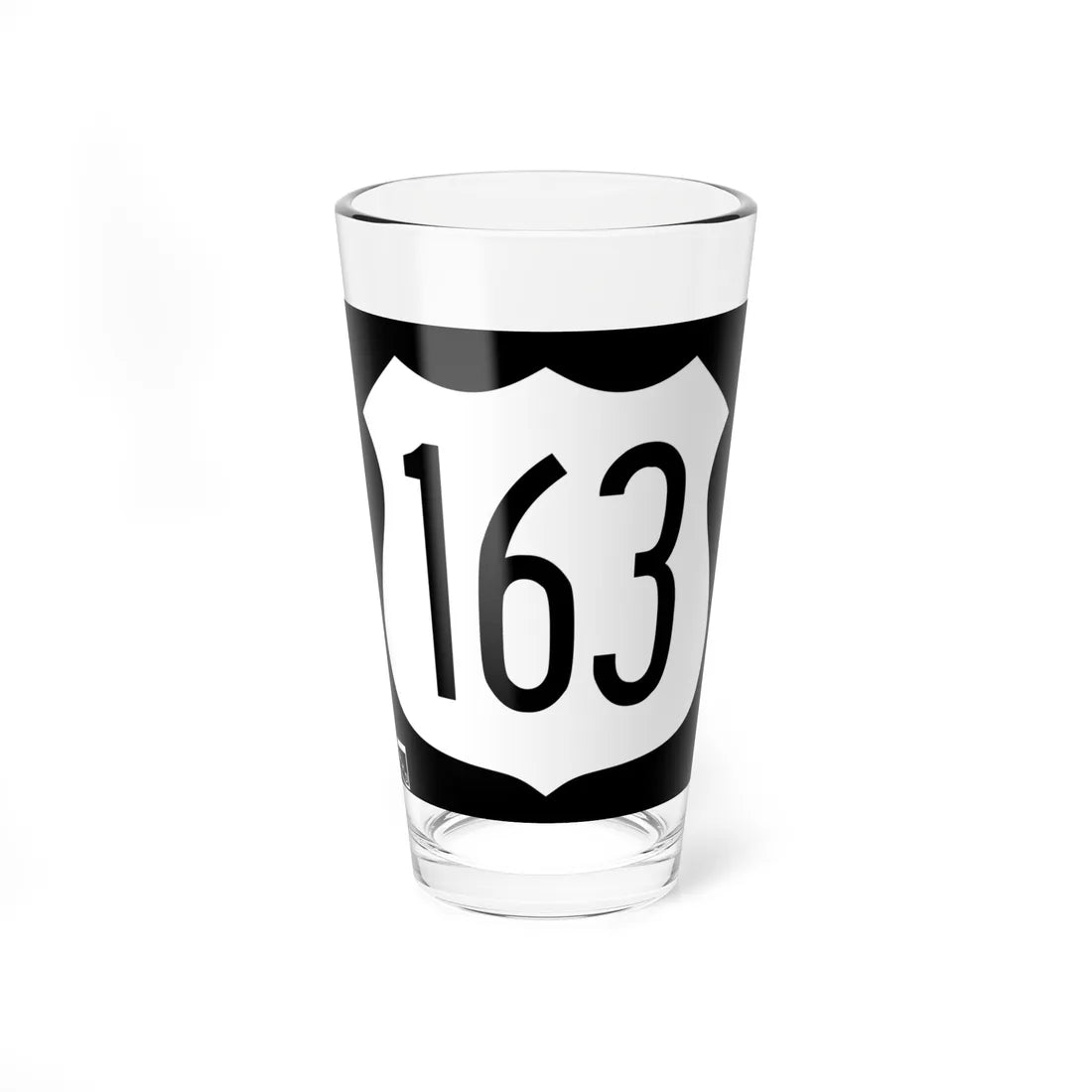 US 163 1963 AZ (Arizona) (Road Sign) Pint Glss 16oz 16oz - Go Mug Yourself
