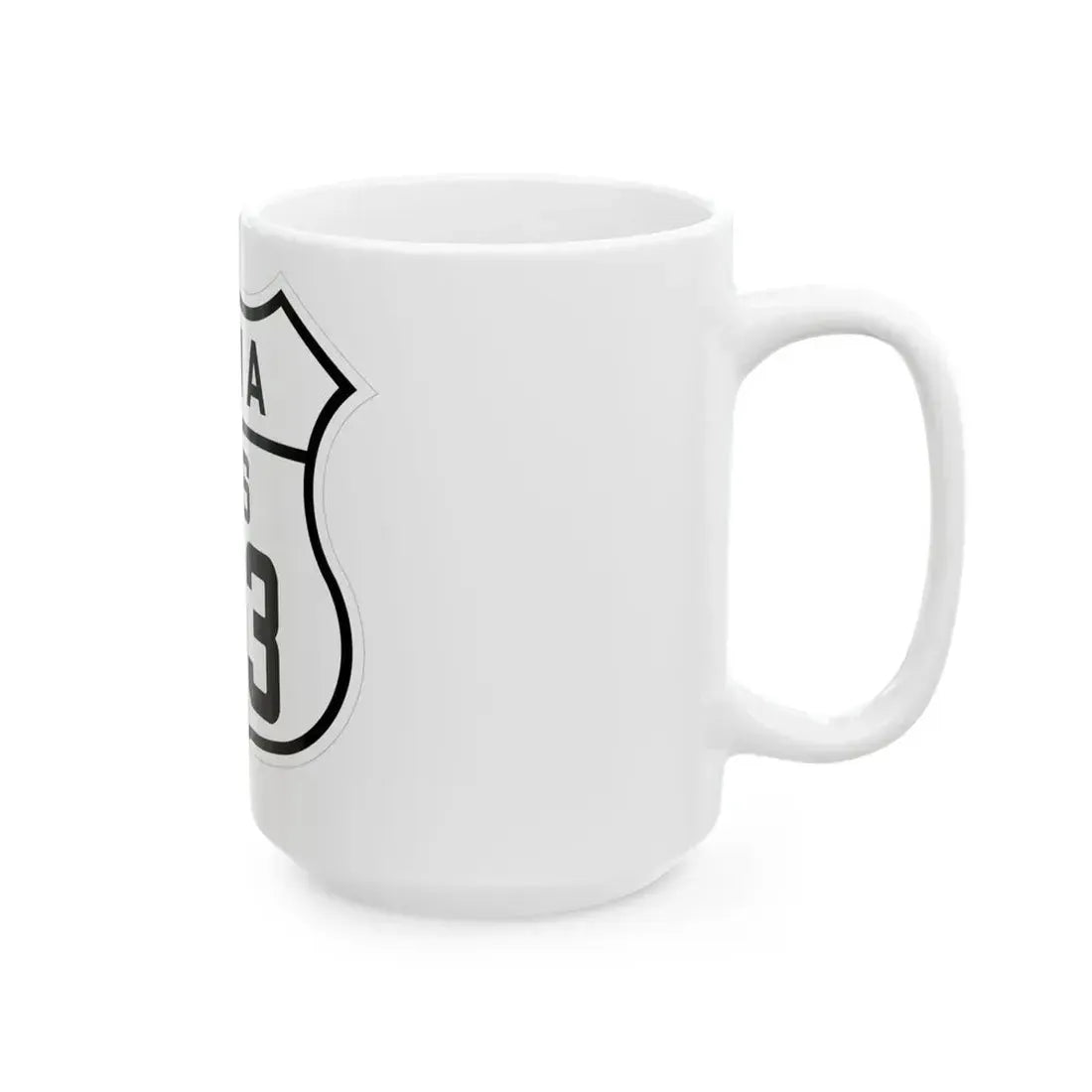 US 163 Iowa 1926 (Iowa) (Road Sign) White Coffee Mug - Go Mug Yourself