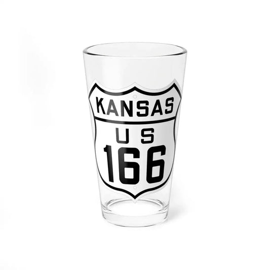 US 166 Kansas 1926 (Kansas) (Road Sign) Pint Glss 16oz 16oz - Go Mug Yourself
