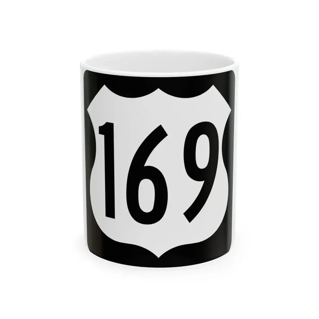 US 169 IA (Iowa) (Road Sign) White Coffee Mug 11oz - Go Mug Yourself