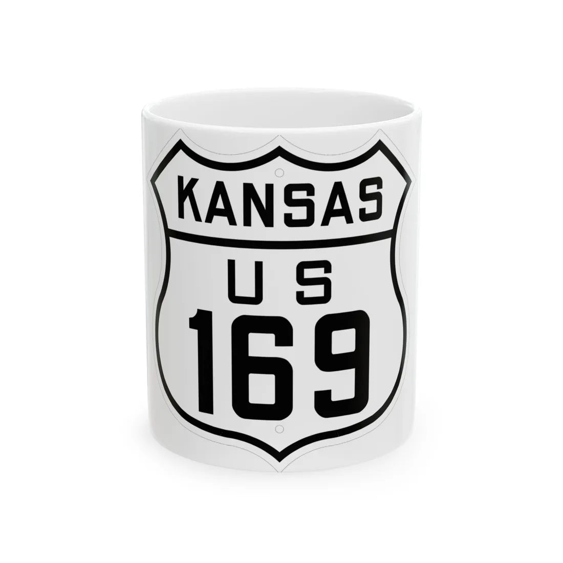 US 169 Kansas 1926 (Kansas) (Road Sign) White Coffee Mug 11oz - Go Mug Yourself
