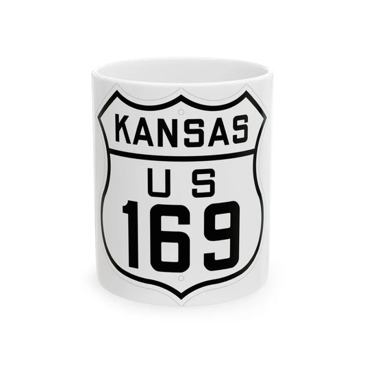 US 169 Kansas 1926 (Kansas) (Road Sign) White Coffee Mug 11oz - Go Mug Yourself