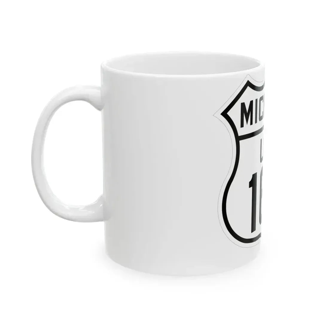 US 16A Michigan 1926 (Michigan) (Road Sign) White Coffee Mug - Go Mug Yourself