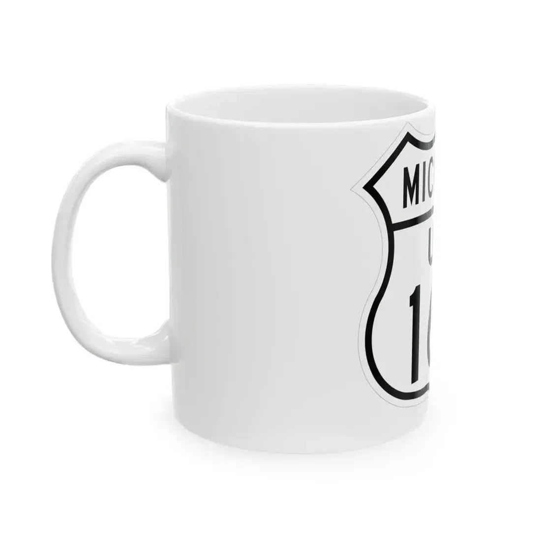 US 16A Michigan 1948 (Michigan) (Road Sign) White Coffee Mug - Go Mug Yourself