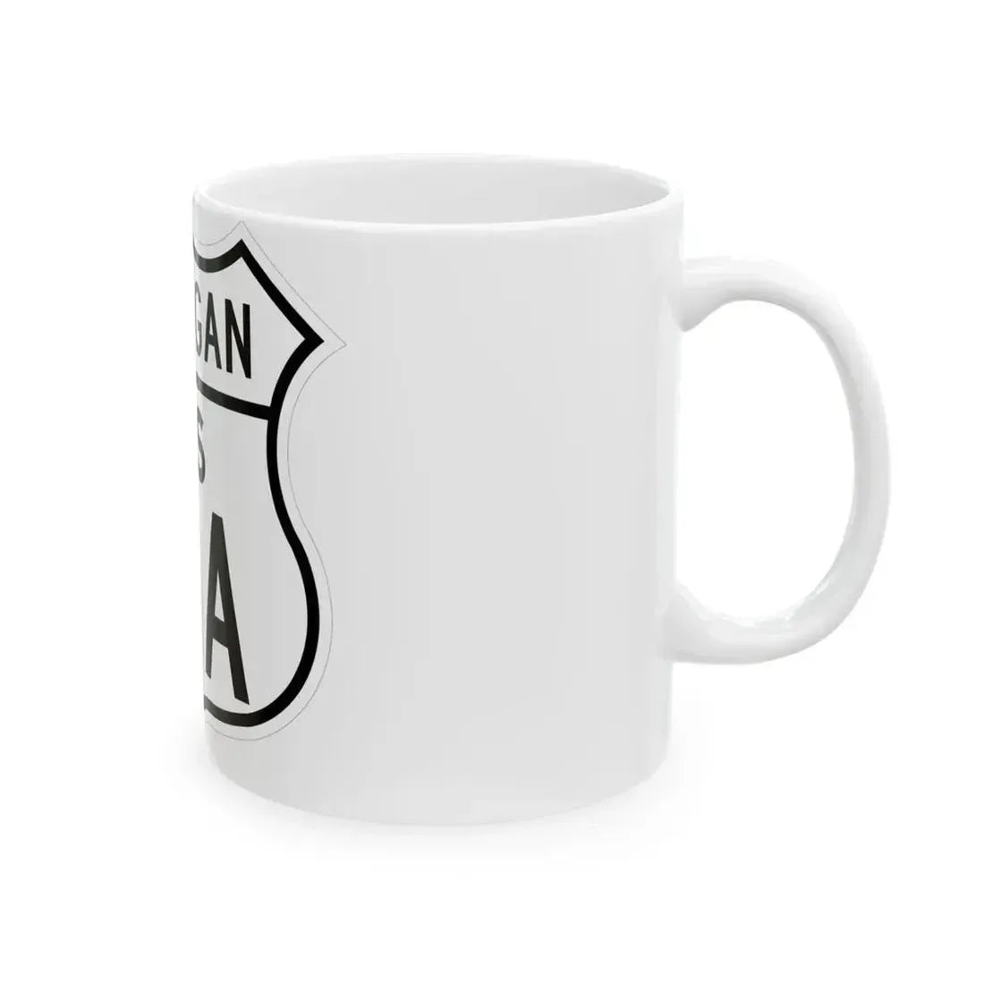 US 16A Michigan 1948 (Michigan) (Road Sign) White Coffee Mug - Go Mug Yourself