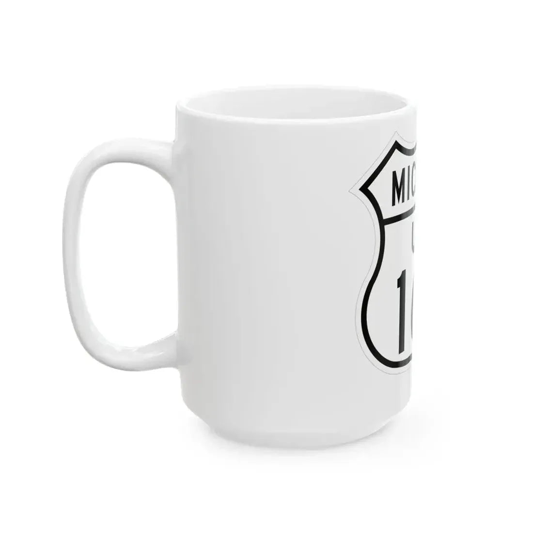 US 16A Michigan 1948 (Michigan) (Road Sign) White Coffee Mug - Go Mug Yourself