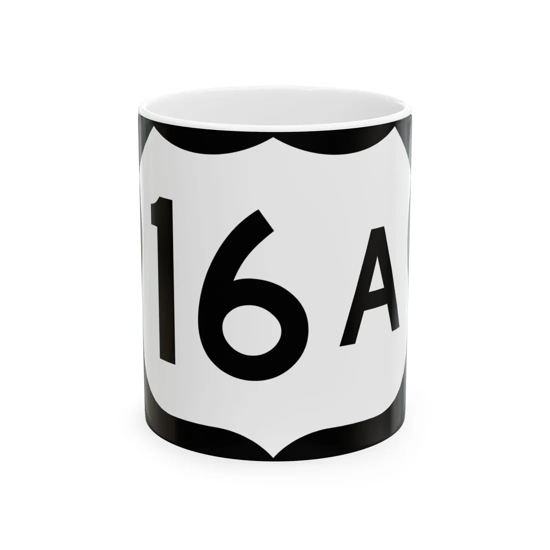 US 16A (South Dakota) (Road Sign) White Coffee Mug 11oz - Go Mug Yourself