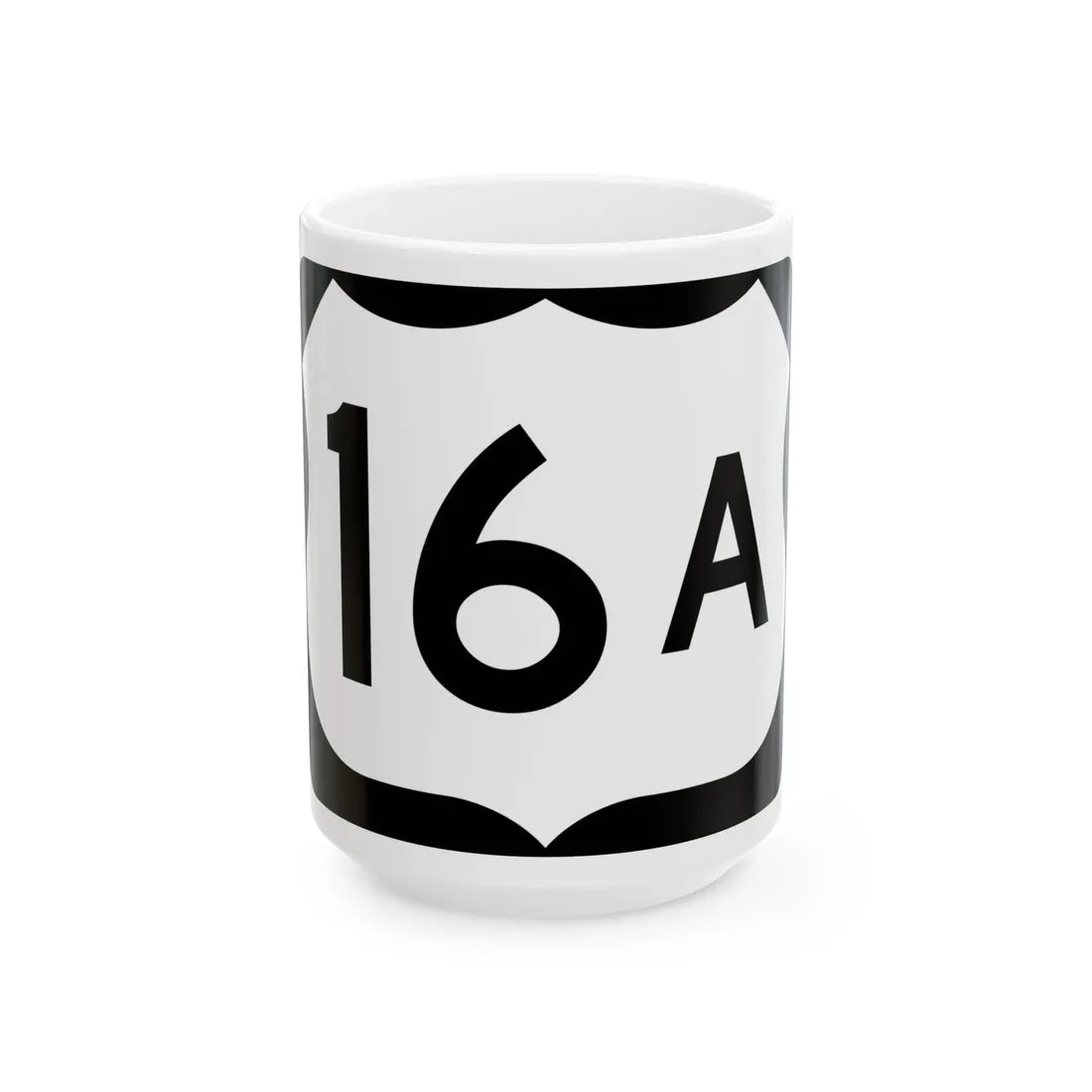US 16A (South Dakota) (Road Sign) White Coffee Mug 15oz - Go Mug Yourself