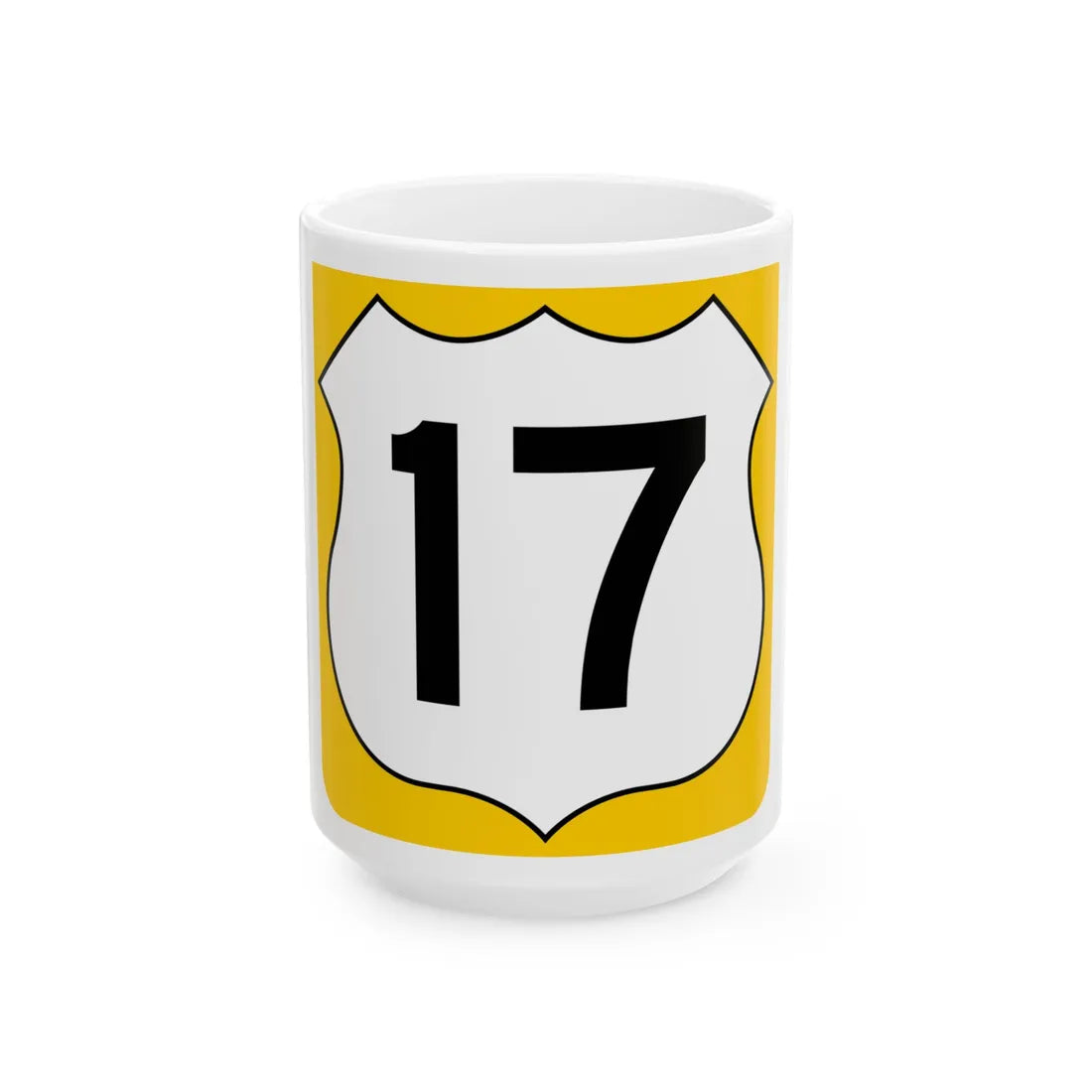 US 17 FL reversed (Florida) (Road Sign) White Coffee Mug 15oz - Go Mug Yourself