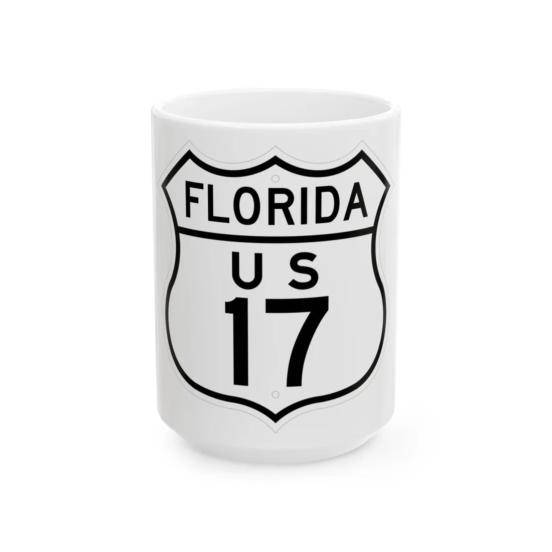 US 17 Florida 1948 (Florida) (Road Sign) White Coffee Mug 15oz - Go Mug Yourself