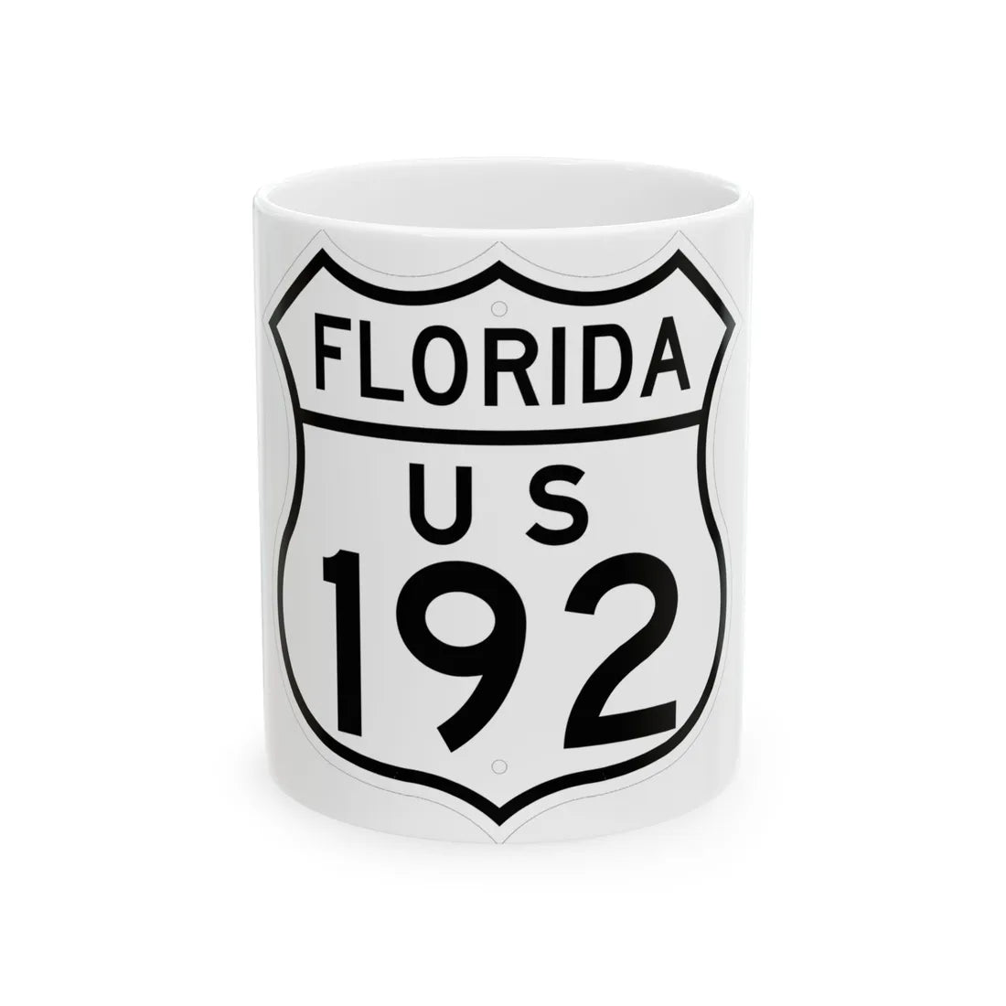US 192 Florida 1948 (Florida) (Road Sign) White Coffee Mug 11oz - Go Mug Yourself