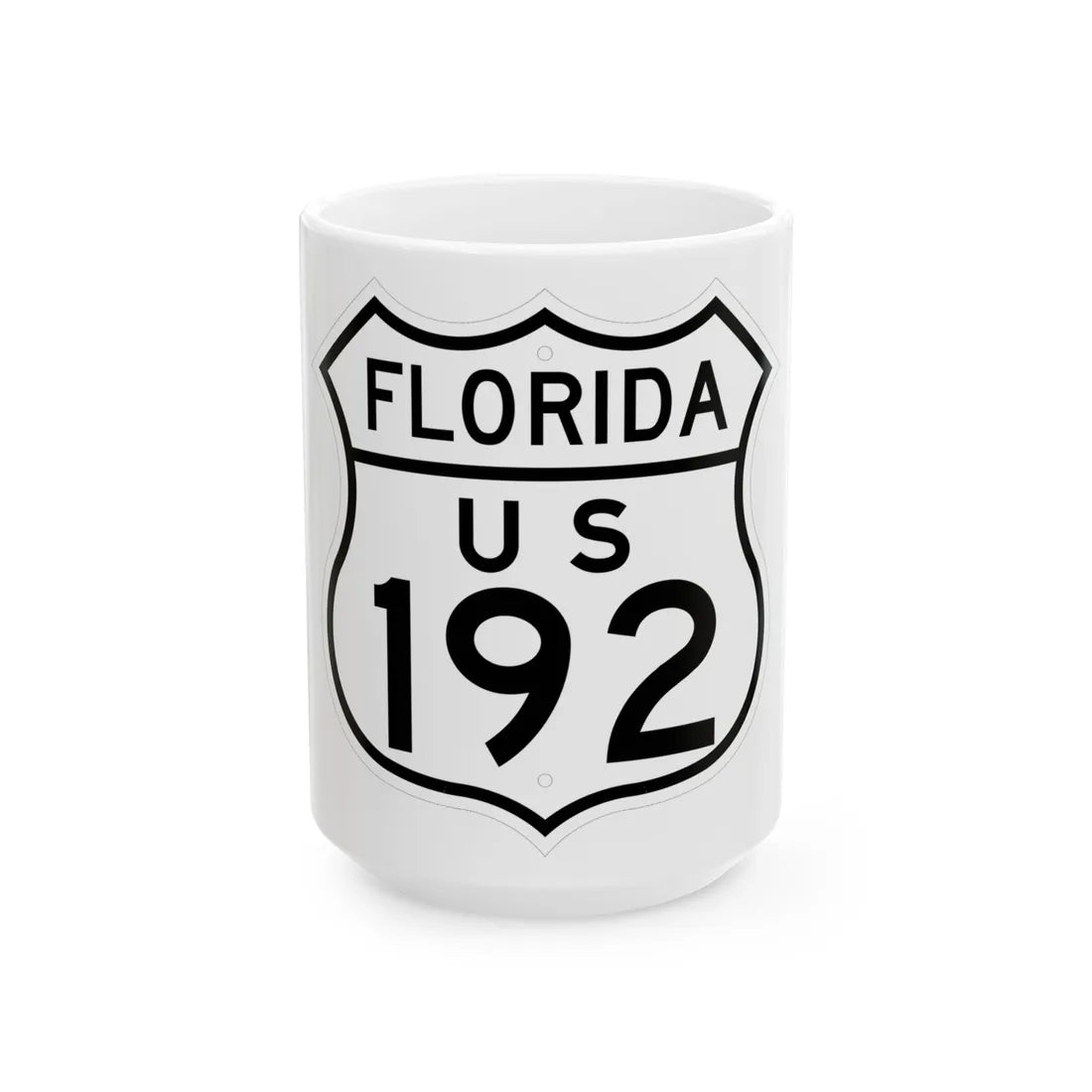 US 192 Florida 1948 (Florida) (Road Sign) White Coffee Mug 15oz - Go Mug Yourself