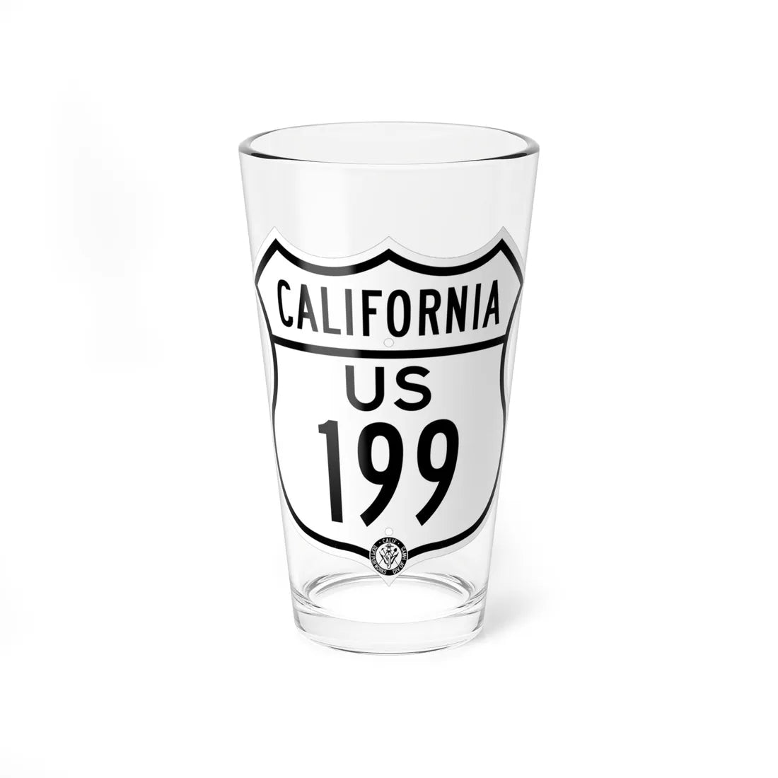 US 199 California 1948 (California) (Road Sign) Pint Glss 16oz 16oz - Go Mug Yourself