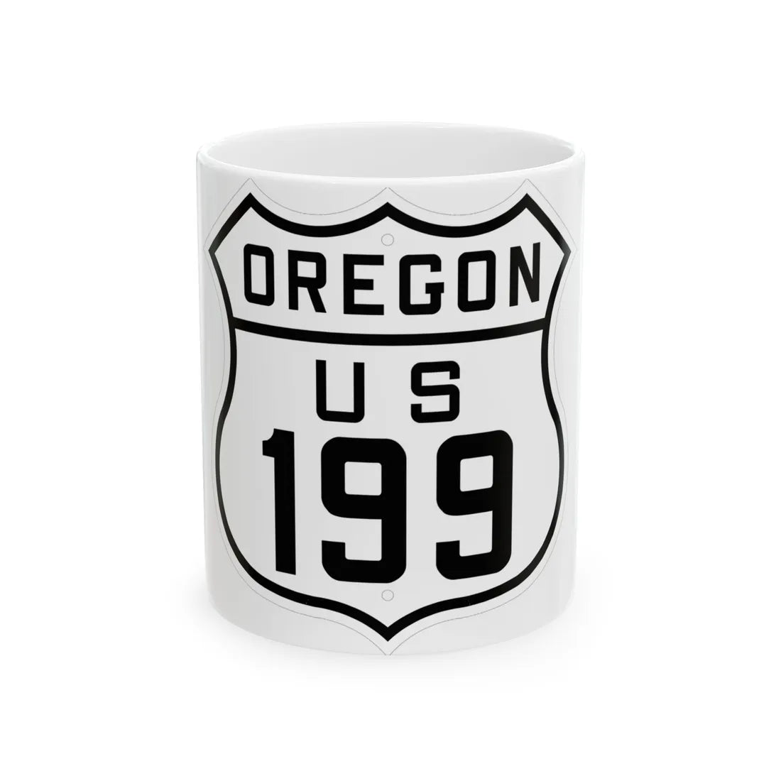 US 199 Oregon 1926 (Oregon) (Road Sign) White Coffee Mug 11oz - Go Mug Yourself