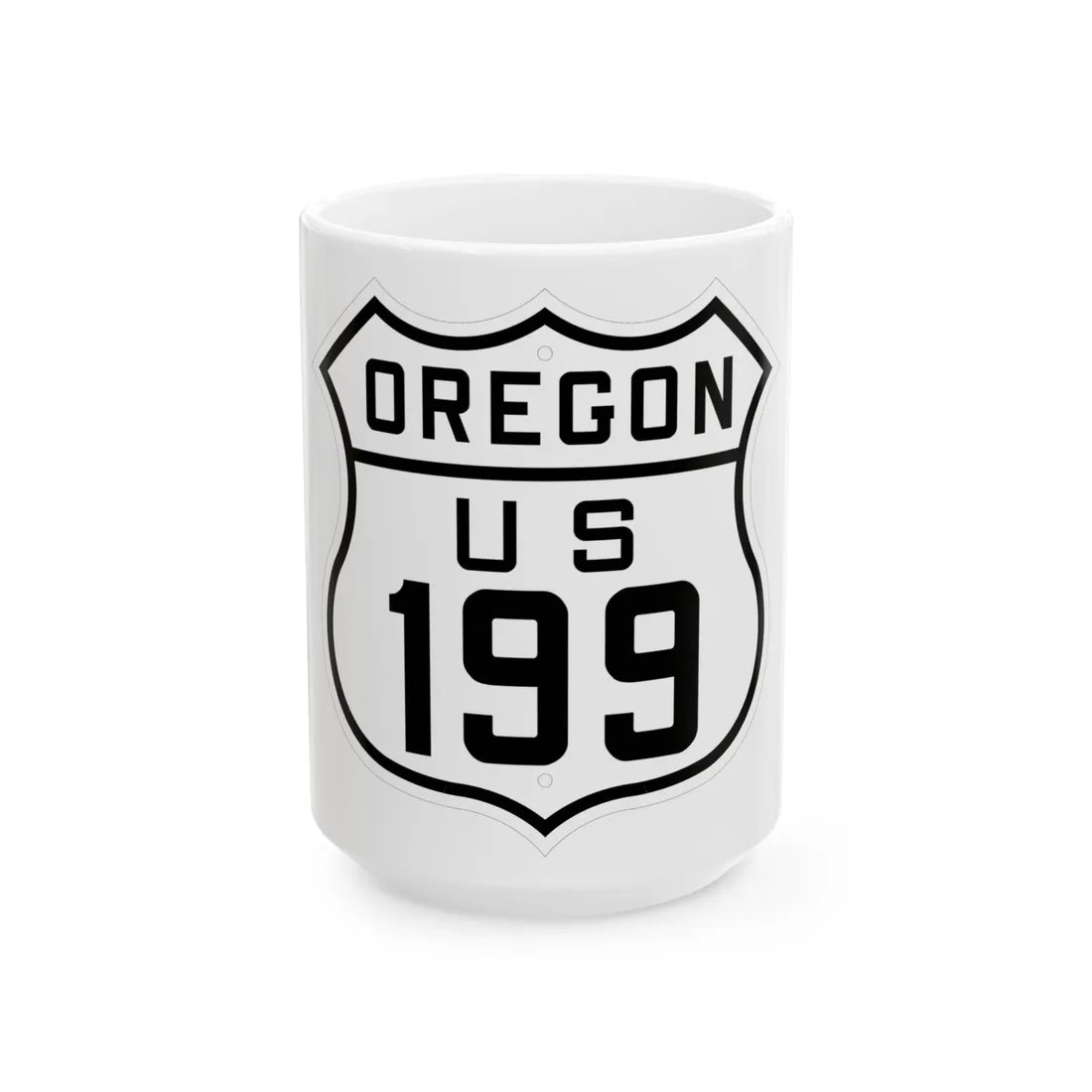 US 199 Oregon 1926 (Oregon) (Road Sign) White Coffee Mug 15oz - Go Mug Yourself