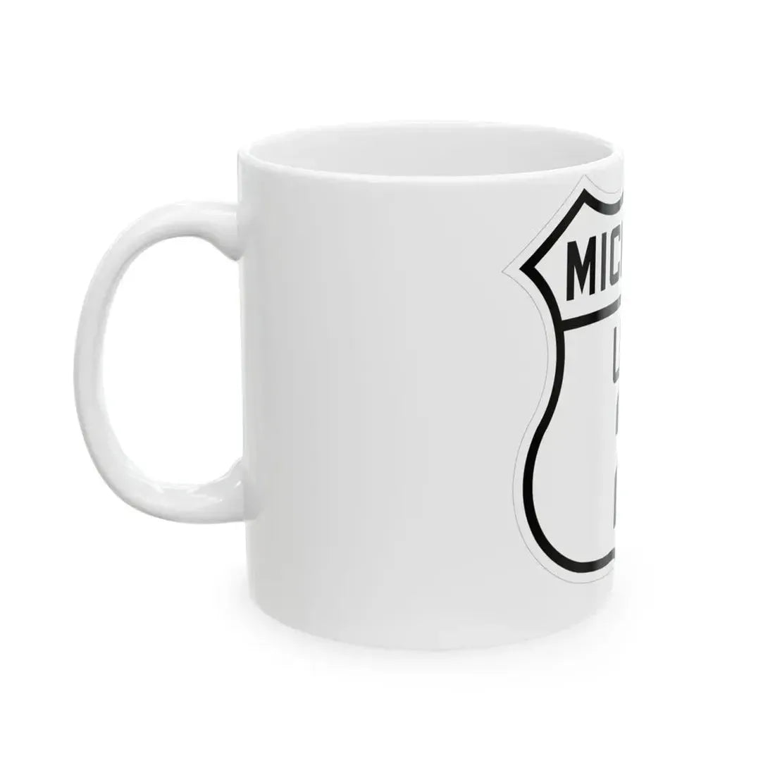 US 2 Michigan 1926 (Michigan) (Road Sign) White Coffee Mug - Go Mug Yourself