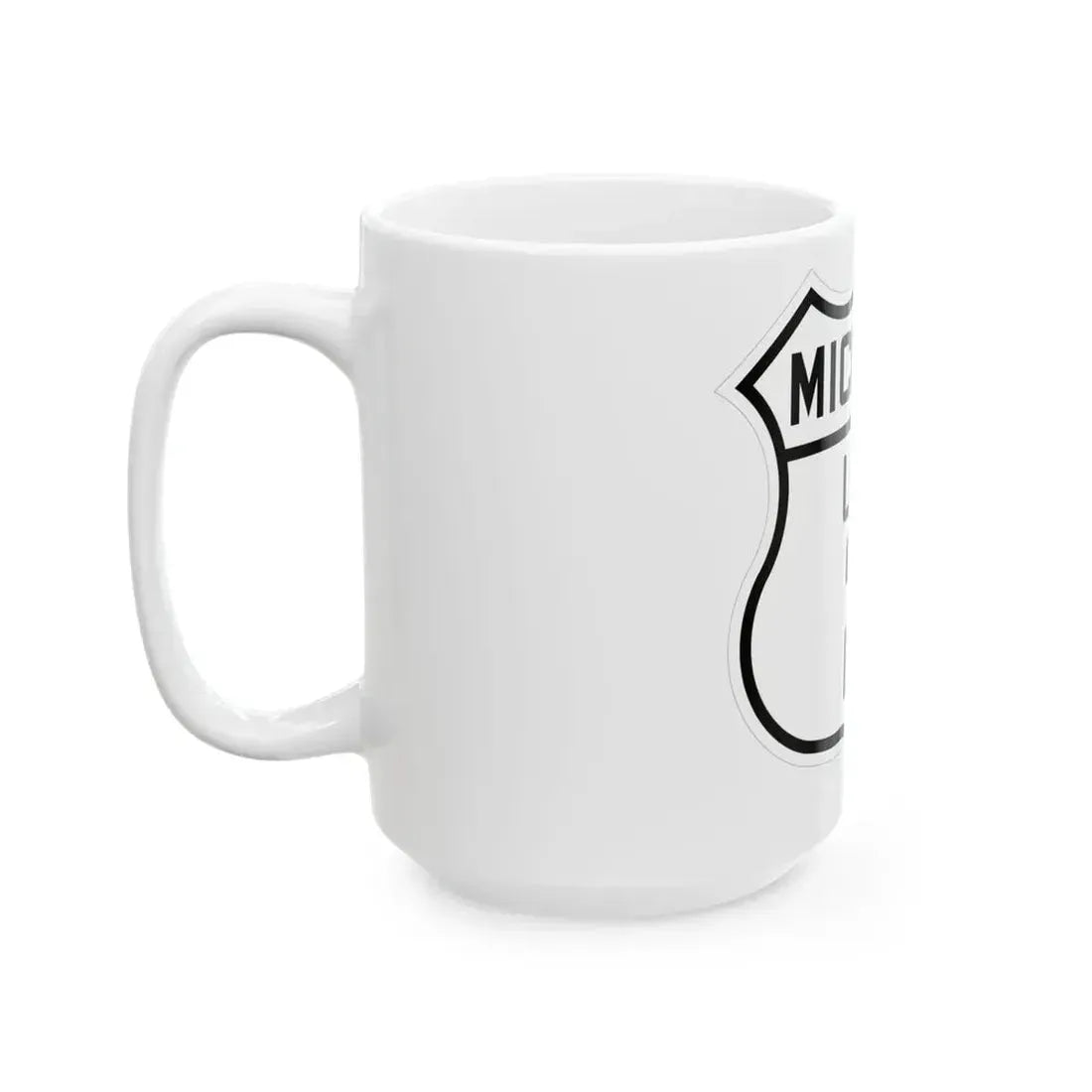 US 2 Michigan 1926 (Michigan) (Road Sign) White Coffee Mug - Go Mug Yourself