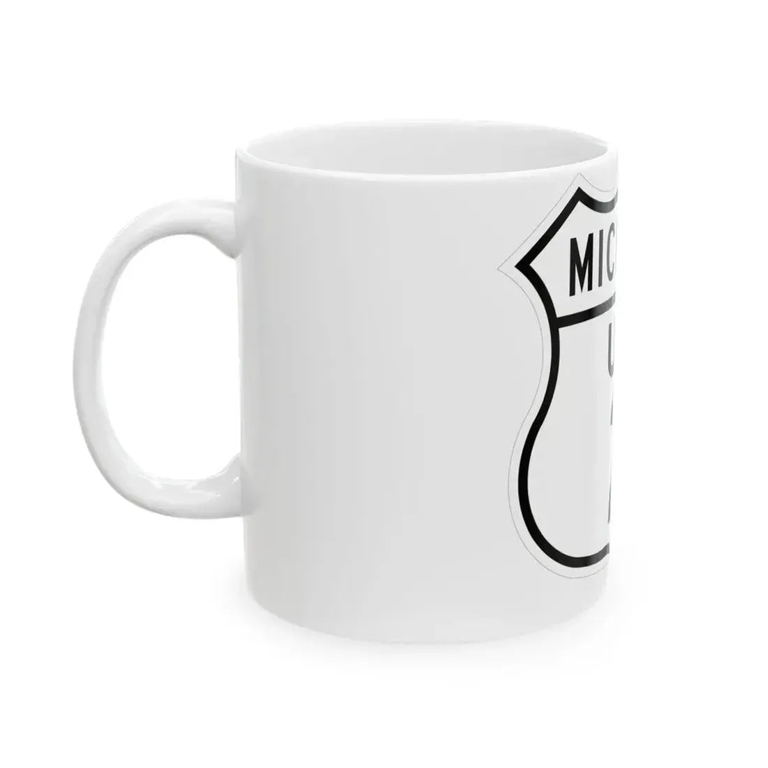 US 2 Michigan 1948 (Michigan) (Road Sign) White Coffee Mug - Go Mug Yourself