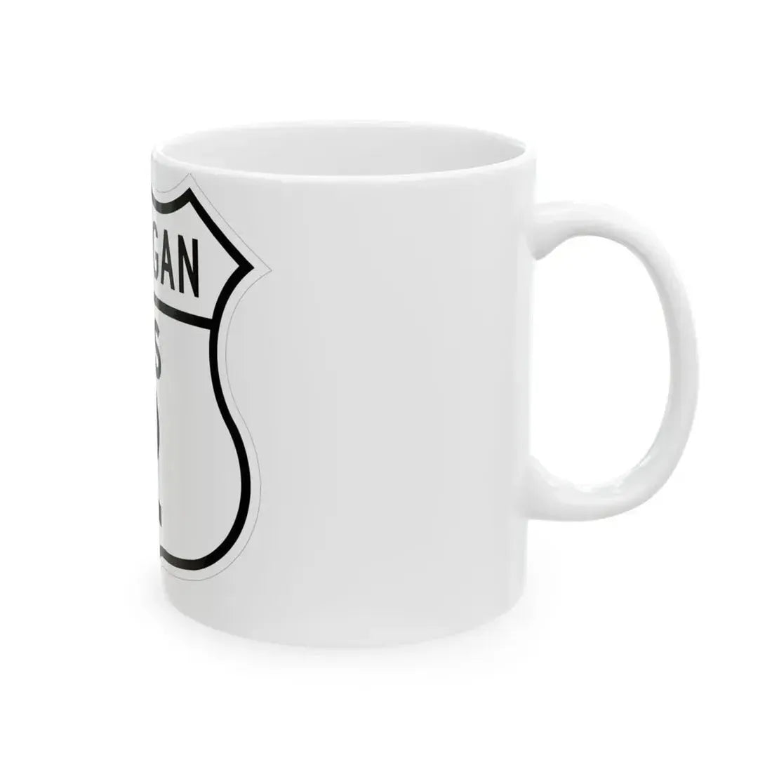 US 2 Michigan 1948 (Michigan) (Road Sign) White Coffee Mug - Go Mug Yourself